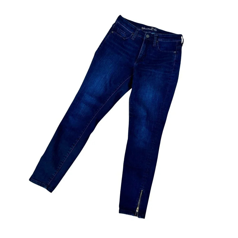 UNIVERSAL THREAD Dark Denim Side Zip Hem Stretch Jeans SIze 4 / 27R